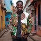 Burundi Lion Tribal Pattern Bomber Jacket - National Motto Unité Travail Progrès