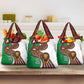 Burundi Lion Tribal Pattern Grocery Bag - National Motto Unité Travail Progrès