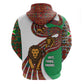 Burundi Lion Tribal Pattern Hoodie - National Motto Unité Travail Progrès