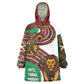 Burundi Lion Tribal Pattern Kid Wearable Blanket Hoodie - National Motto Unité Travail Progrès