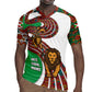 Burundi Lion Tribal Pattern Rugby Jersey - National Motto Unité Travail Progrès