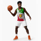Burundi Flag Basketball Jersey with National Emblem and Motto Unité Travail Progres TS04