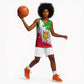 Burundi Flag Basketball Jersey with National Emblem and Motto Unité Travail Progres TS04