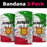 Burundi Flag Neck Gaiter National Emblem and Motto Unité Travail Progres TS04