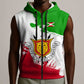 Burundi Flag Sleeveless Zip Hoodie with National Emblem and Motto Unité Travail Progres - African Pride
