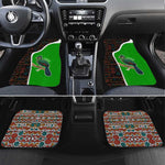 Burundi Turaco Car Mats with National Bird and Flag Pattern