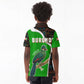 Burundi Turaco Kid Polo Shirt with National Bird and Flag Pattern