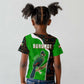 Burundi Turaco Kid T shirt with National Bird and Flag Pattern