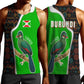 Burundi Turaco Men Tank Top with National Bird and Flag Pattern