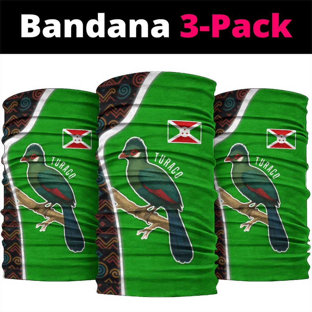 Burundi Turaco Neck Gaiter National Bird and Flag Pattern TS04