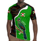 Burundi Turaco Rugby Jersey with National Bird and Flag Pattern