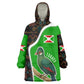 Burundi Turaco Wearable Blanket Hoodie with National Bird and Flag Pattern