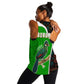 Burundi Turaco Women Racerback Tank with National Bird and Flag Pattern