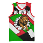 Burundi Roaring Lion Basketball Jersey with National Flag Colors TS04