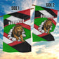 Burundi Roaring Lion Garden Flag with National Flag Colors