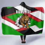 Burundi Roaring Lion Hooded Blanket with National Flag Colors