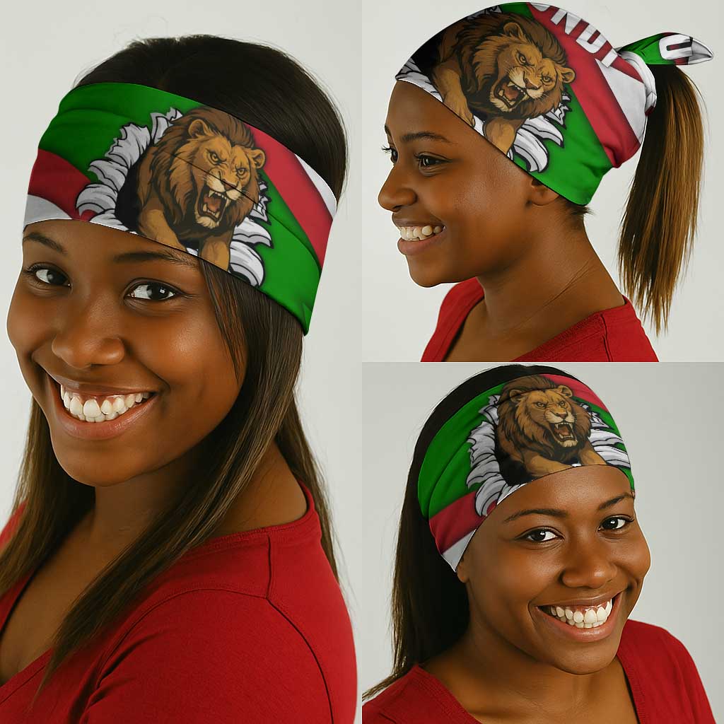 Burundi Roaring Lion Neck Gaiter National Flag Colors TS04
