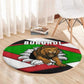 Burundi Roaring Lion Round Carpet with National Flag Colors