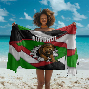 Burundi Roaring Lion Sarong with National Flag Colors