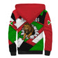 Burundi Roaring Lion Sherpa Hoodie with National Flag Colors