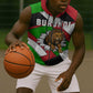 Burundi Roaring Lion Sleeveless Zip Hoodie with National Flag Colors - African Pride