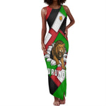 Burundi Roaring Lion Tank Maxi Dress with National Flag Colors