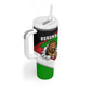 Burundi Roaring Lion Tumbler With Handle with National Flag Colors