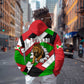 Burundi Roaring Lion Zip Hoodie with National Flag Colors