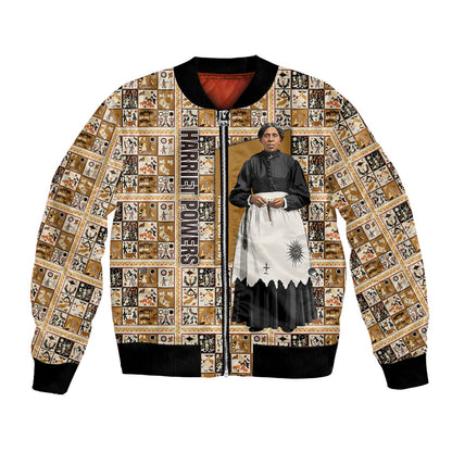 Harriet Powers 1898 Bible Quilt Bomber Jacket African American Folk Art