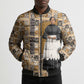 Harriet Powers 1898 Bible Quilt Bomber Puffer Jacket African American Folk Art
