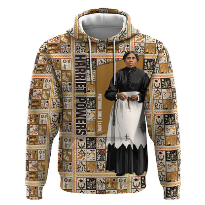 Harriet Powers 1898 Bible Quilt Hoodie African American Folk Art