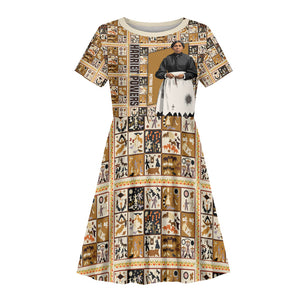 Harriet Powers 1898 Bible Quilt Kid Short Sleeve Dress African American Folk Art