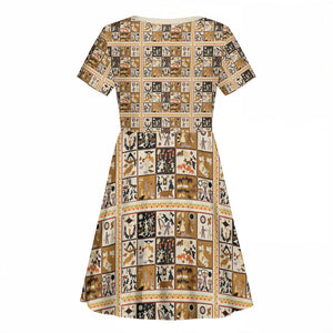 Harriet Powers 1898 Bible Quilt Kid Short Sleeve Dress African American Folk Art