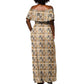 Harriet Powers 1898 Bible Quilt Off Shoulder Maxi Dress African American Folk Art