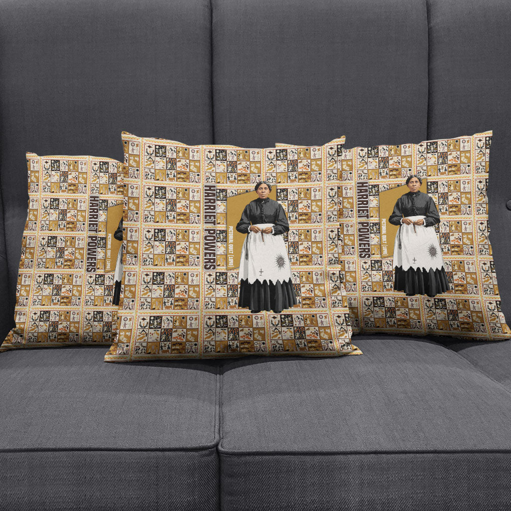 Harriet Powers 1898 Bible Quilt Pillow Cover African American Folk Art