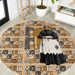 Harriet Powers 1898 Bible Quilt Round Carpet African American Folk Art