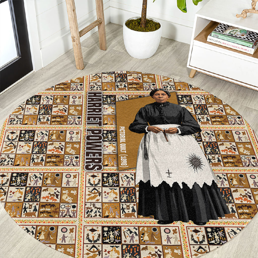 Harriet Powers 1898 Bible Quilt Round Carpet African American Folk Art