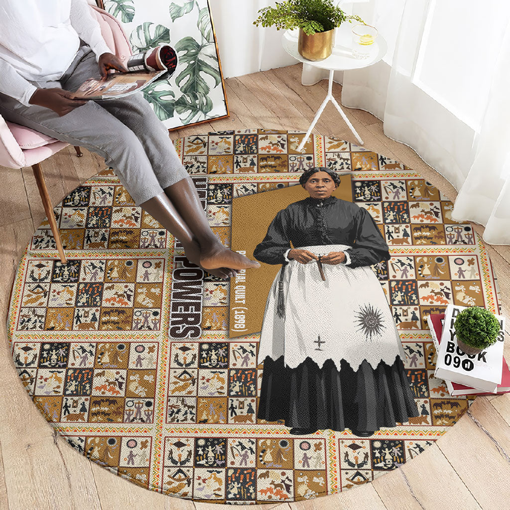 Harriet Powers 1898 Bible Quilt Round Carpet African American Folk Art