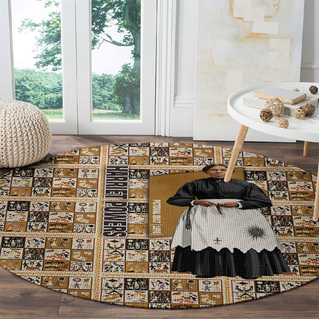 Harriet Powers 1898 Bible Quilt Round Carpet African American Folk Art