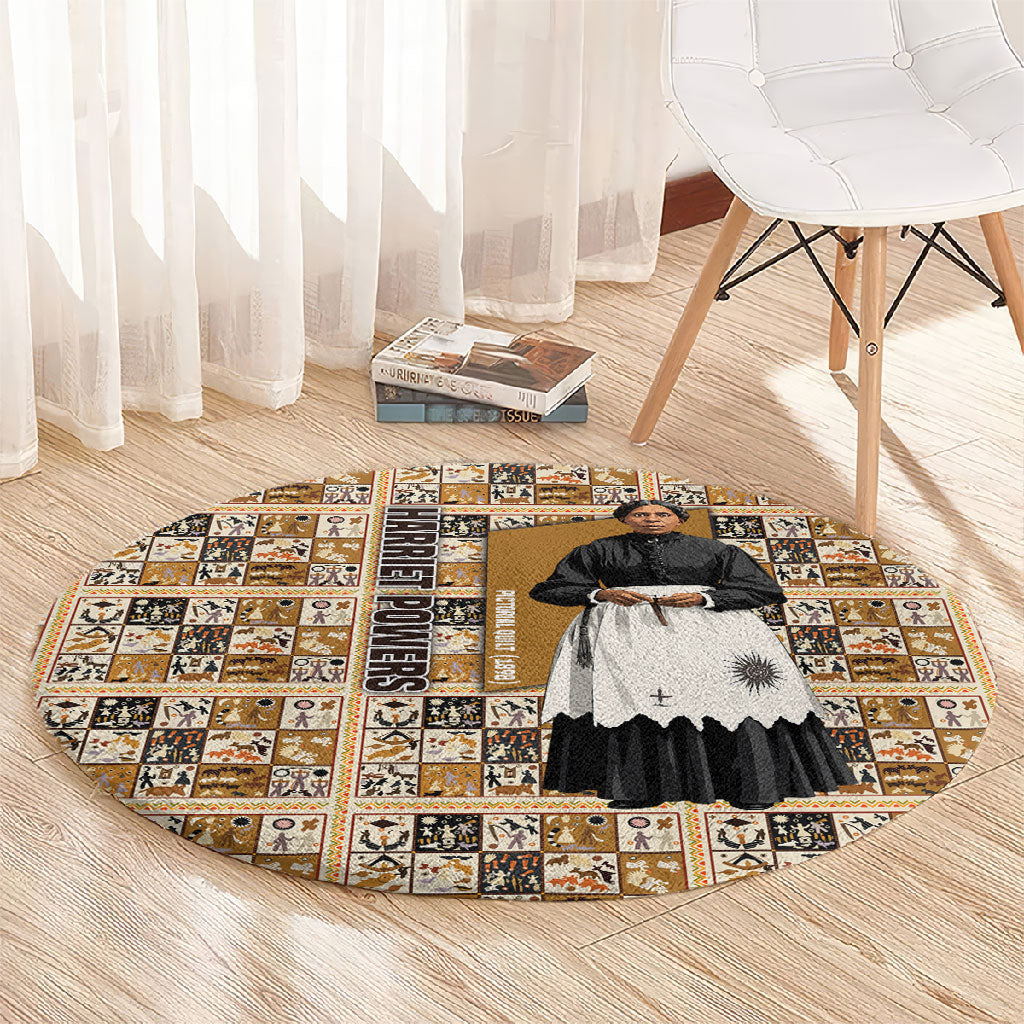 Harriet Powers 1898 Bible Quilt Round Carpet African American Folk Art