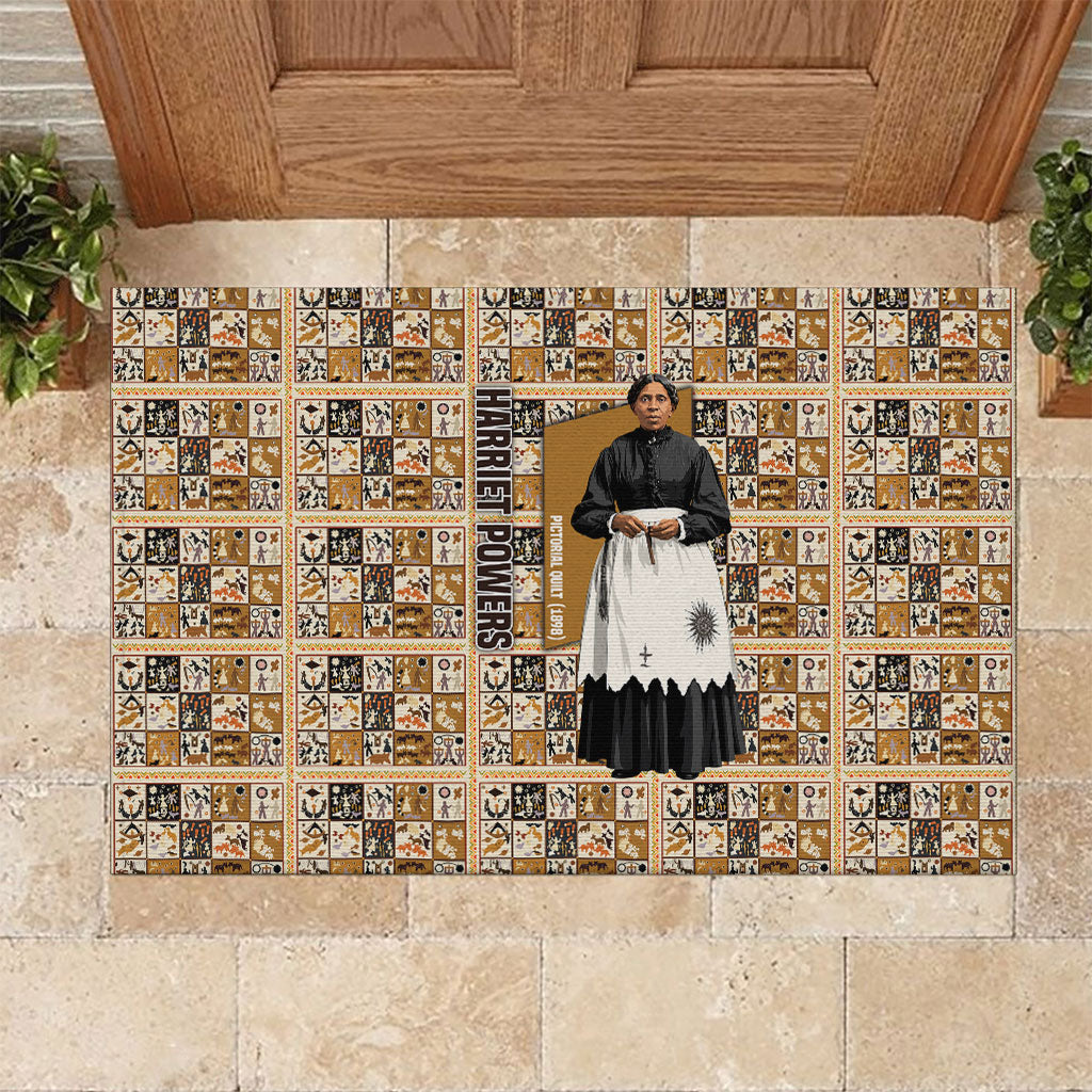 Harriet Powers 1898 Bible Quilt Rubber Doormat African American Folk Art
