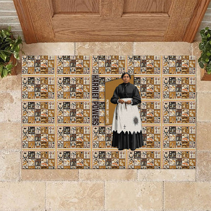 Harriet Powers 1898 Bible Quilt Rubber Doormat African American Folk Art