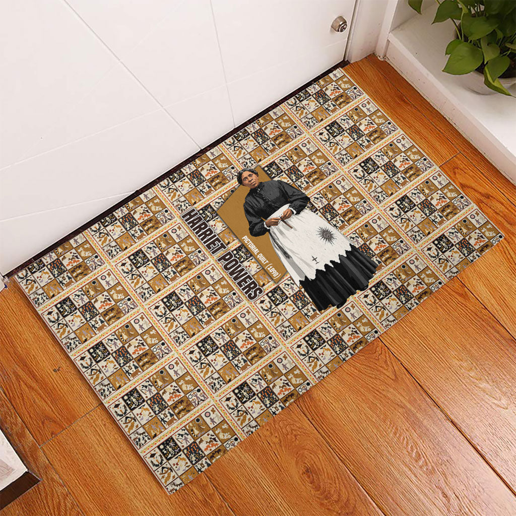 Harriet Powers 1898 Bible Quilt Rubber Doormat African American Folk Art