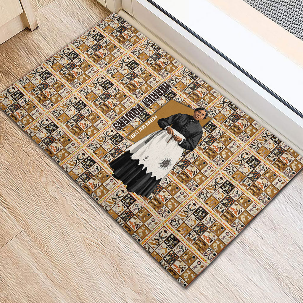 Harriet Powers 1898 Bible Quilt Rubber Doormat African American Folk Art