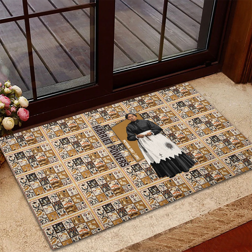 Harriet Powers 1898 Bible Quilt Rubber Doormat African American Folk Art