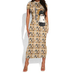 Harriet Powers 1898 Bible Quilt Short Sleeve Bodycon Dress African American Folk Art