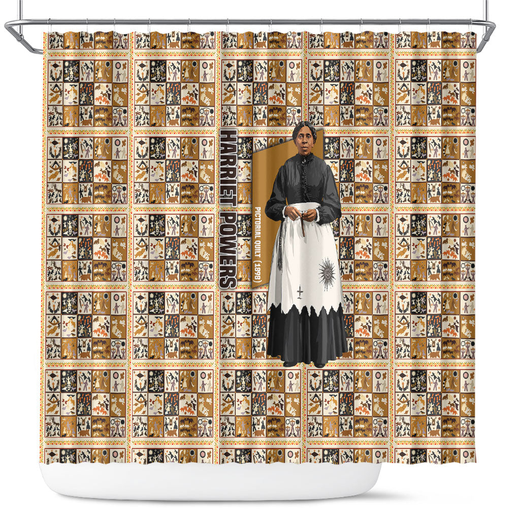 Harriet Powers 1898 Bible Quilt Shower Curtain African American Folk Art