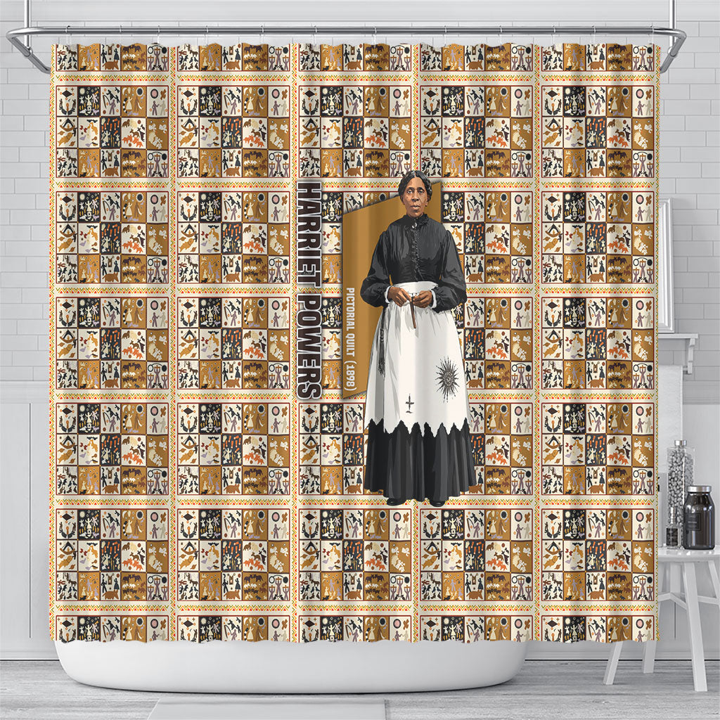 Harriet Powers 1898 Bible Quilt Shower Curtain African American Folk Art