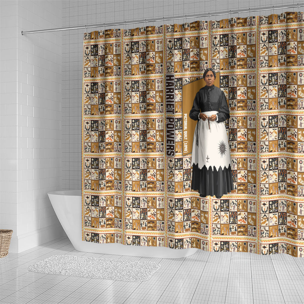 Harriet Powers 1898 Bible Quilt Shower Curtain African American Folk Art