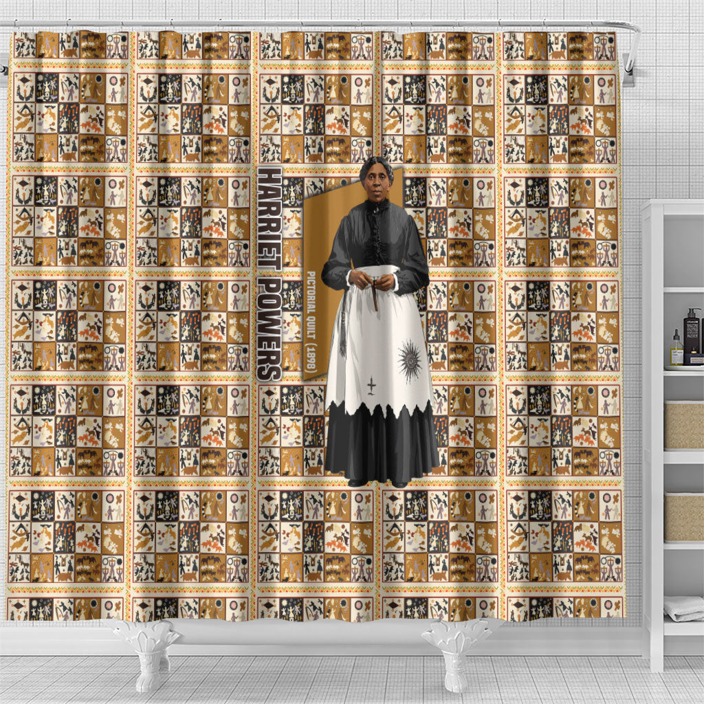 Harriet Powers 1898 Bible Quilt Shower Curtain African American Folk Art